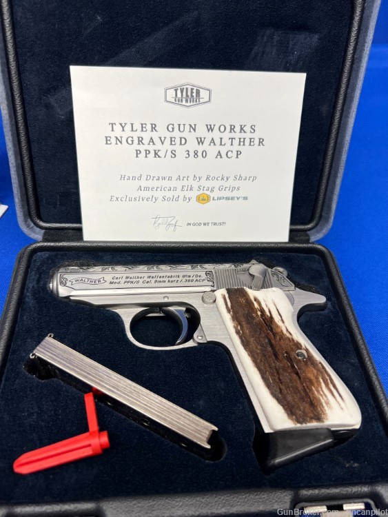 TGW Engraved Walther PPK/S Pistol 380 acp pistol no reserve penny auction-img-4