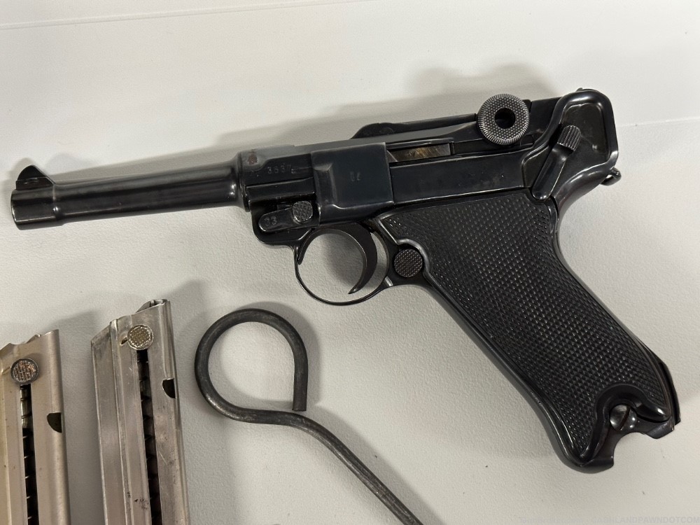 DWM German Luger 9mm pistol + holster & 3 mags-img-1