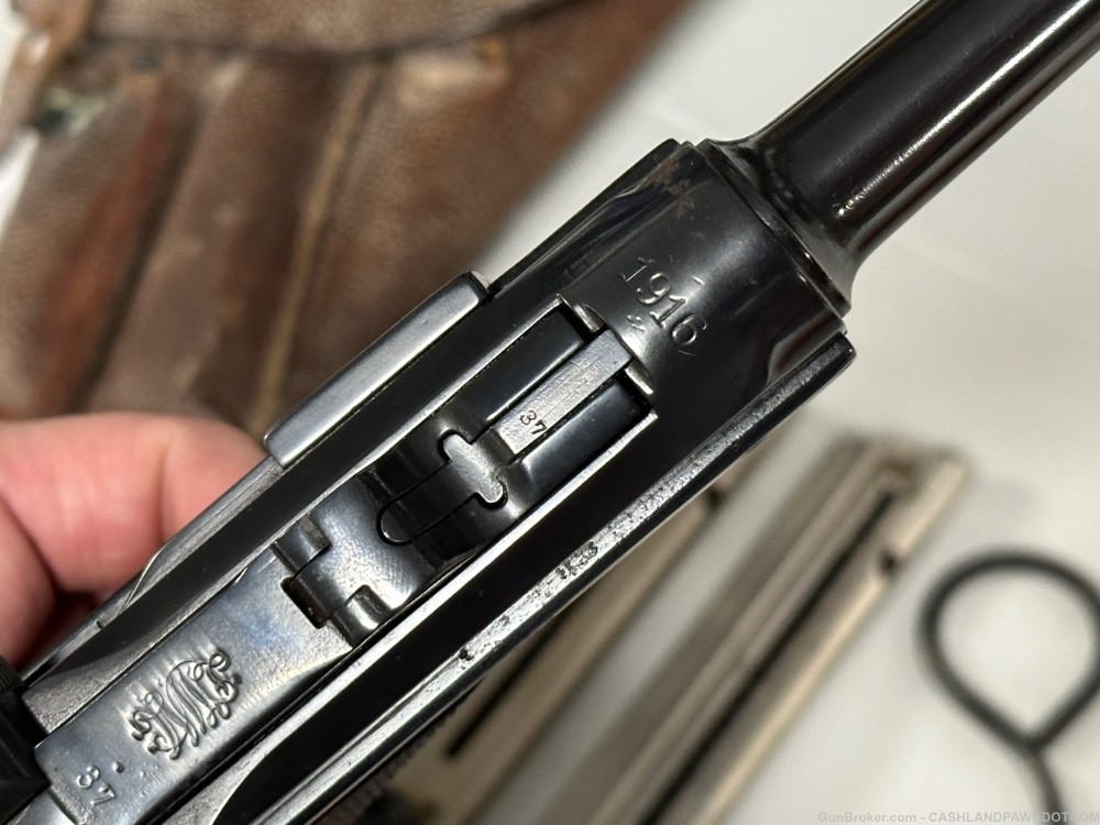 DWM German Luger 9mm pistol + holster & 3 mags-img-7