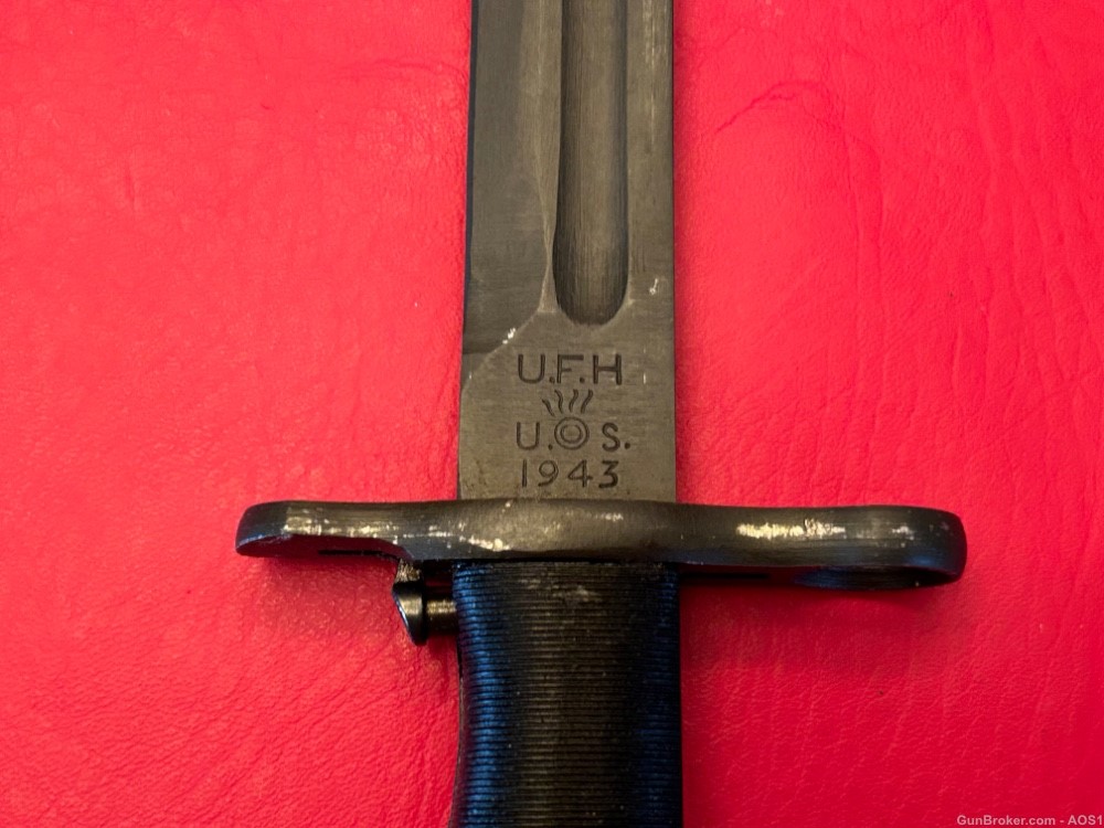 No Reserve U.F.H. “Union Fork and Hoe” U.S. M1905 Bayonet & Scabbard 1943-img-4