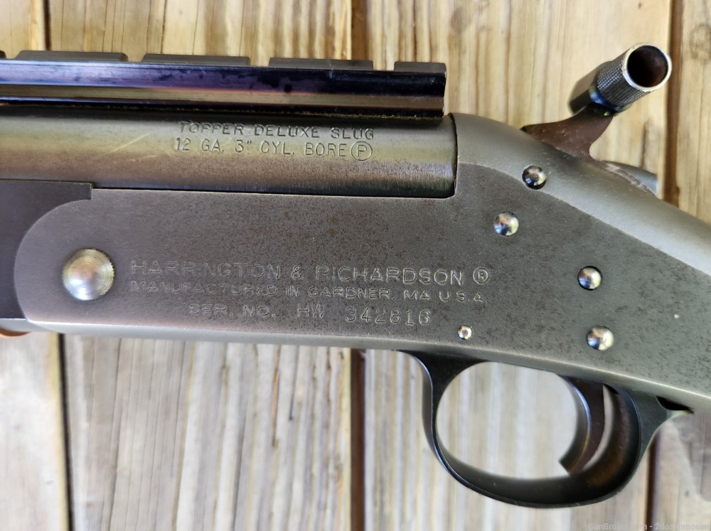 Harrington & Richardson H&R Topper Deluxe Slug 12GA 3" Rifled -img-1