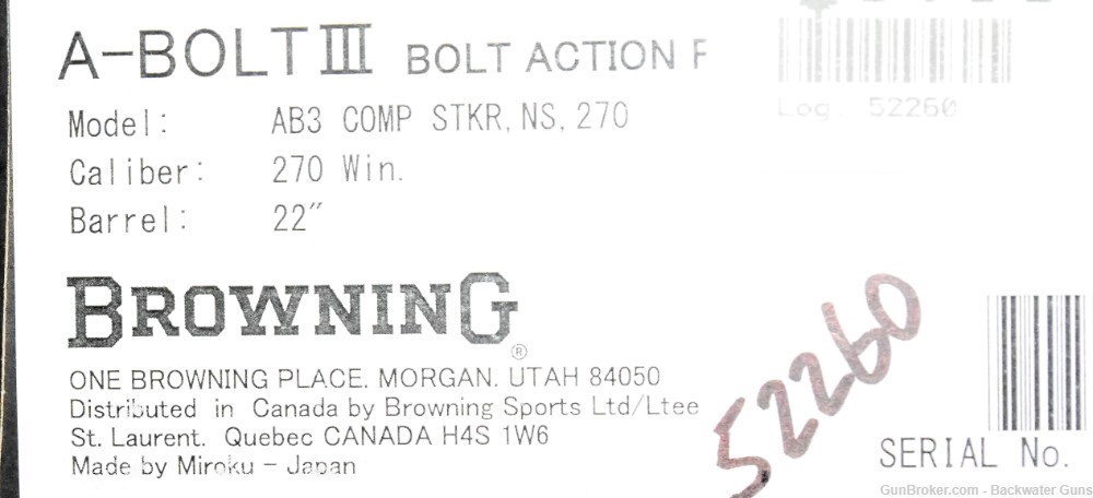 NEW BROWNING A BOLT III AB3 COMPOSITE STALKER BOLT-ACTION RIFLE 270 WIN-img-4