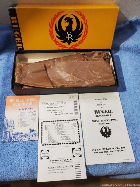 RUGER Blackhawk BKH36 COLLECTOR as NEW 1967 Old Model 3 SCREW, BOX & Papers-img-1