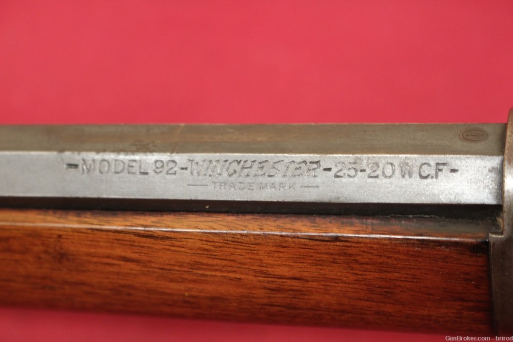Winchester 92 .25-20 W/24" Octagonal Barrel, Nice Wood, Shiny Bore- 1921-28-img-4
