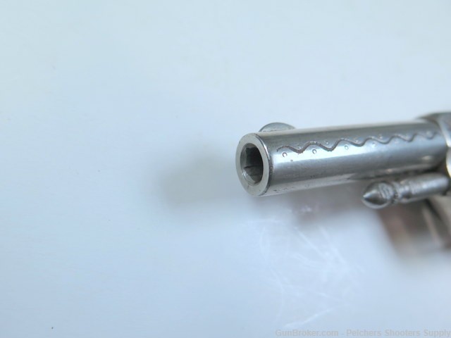 Antique Crescent Firearms Co Jack Tar 22RF Spur Trigger Rev Ivory Engraved-img-10