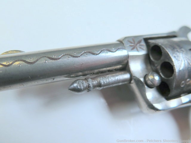 Antique Crescent Firearms Co Jack Tar 22RF Spur Trigger Rev Ivory Engraved-img-9