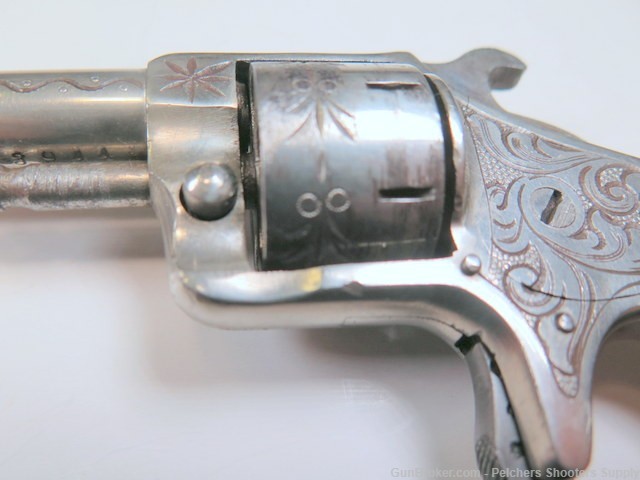 Antique Crescent Firearms Co Jack Tar 22RF Spur Trigger Rev Ivory Engraved-img-4