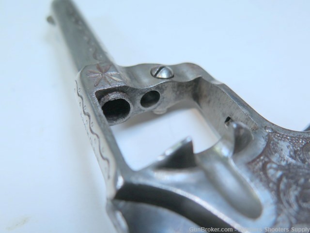 Antique Crescent Firearms Co Jack Tar 22RF Spur Trigger Rev Ivory Engraved-img-28