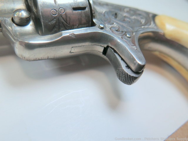 Antique Crescent Firearms Co Jack Tar 22RF Spur Trigger Rev Ivory Engraved-img-5
