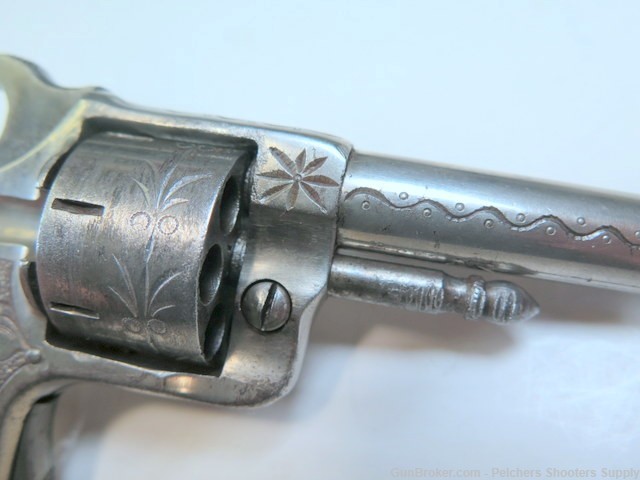 Antique Crescent Firearms Co Jack Tar 22RF Spur Trigger Rev Ivory Engraved-img-16
