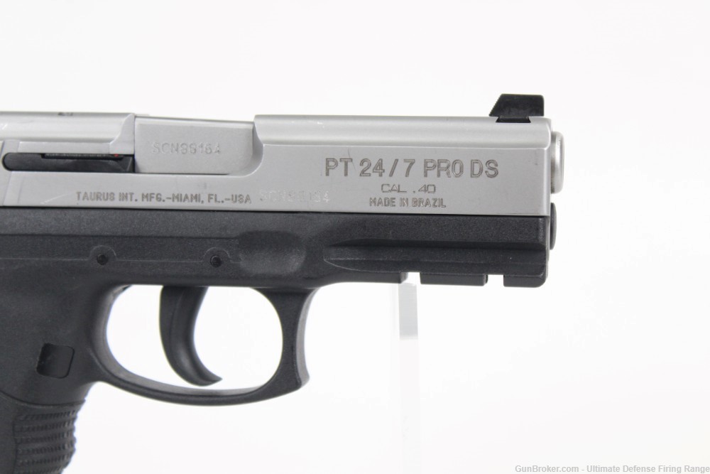 Taurus Model PT24/7 PRO DS 40 S&W 15+1 Cap 2-Tone Stainless Over Black-img-3