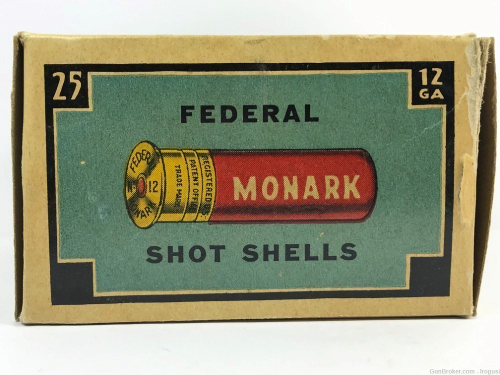 Federal Monark 12Ga Vintage Box 15 Paper Shotshells Vintage 976-MX-img-5
