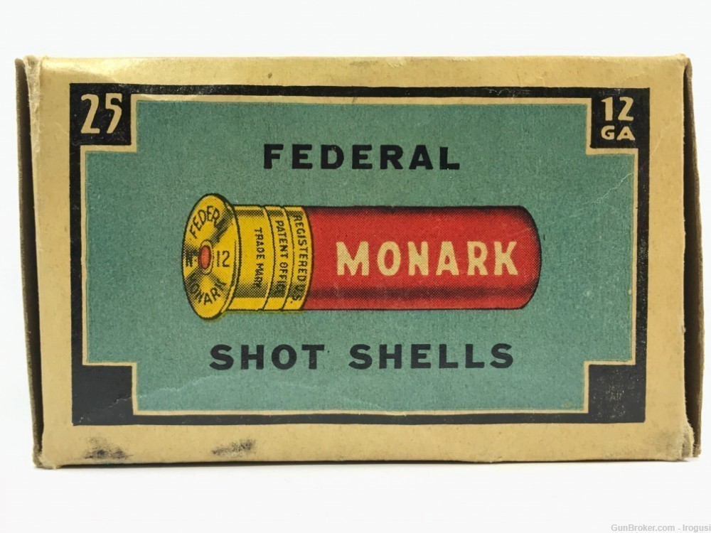 Federal Monark 12Ga Vintage Box 15 Paper Shotshells Vintage 976-MX-img-3