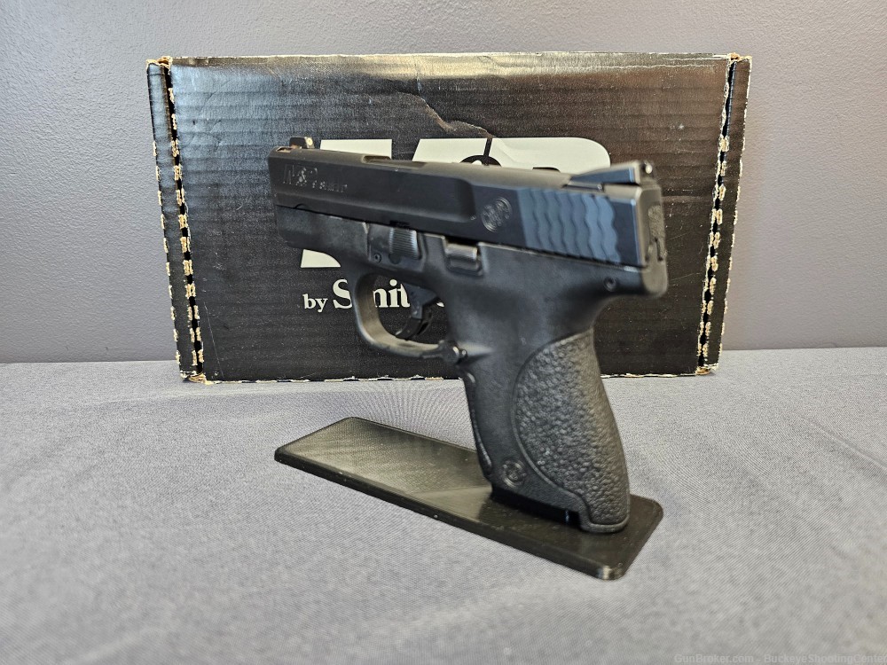 Smith & Wesson M&P9 Shield Gen1 No Safety W/Trijicon Sight W/Factory Box-img-3