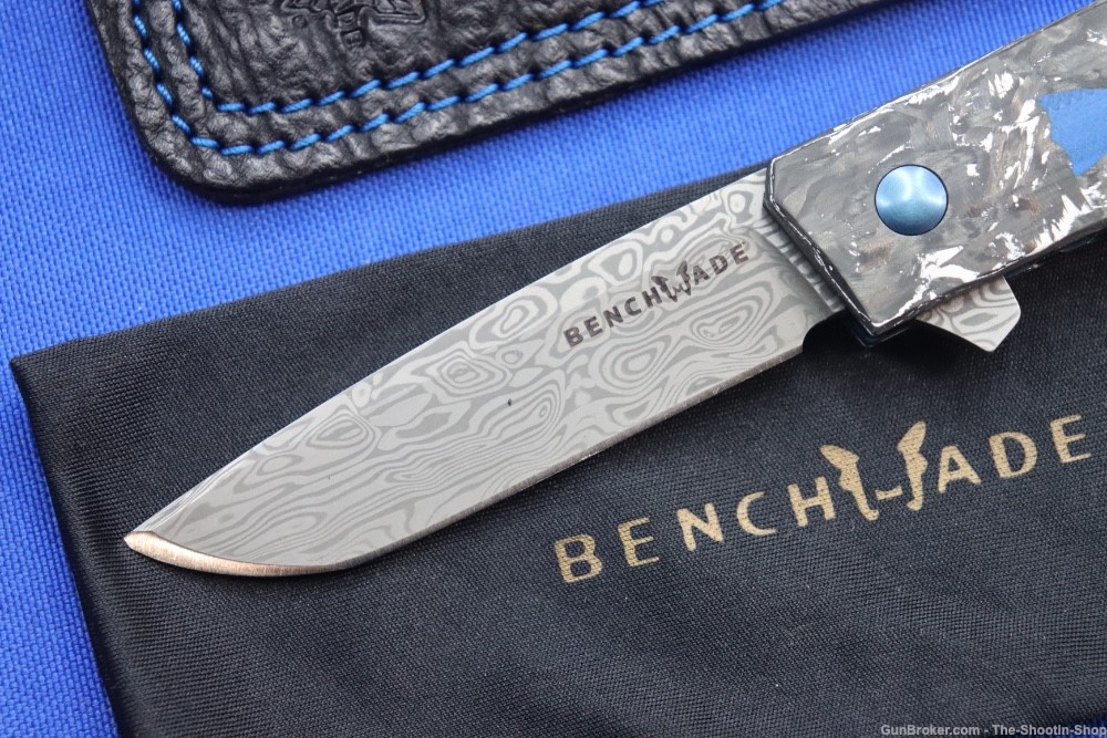 Benchmade GOLD CLASS Tengu Flipper Knife 601-211 NIB #87 DAMASCUS Steel NEW-img-1