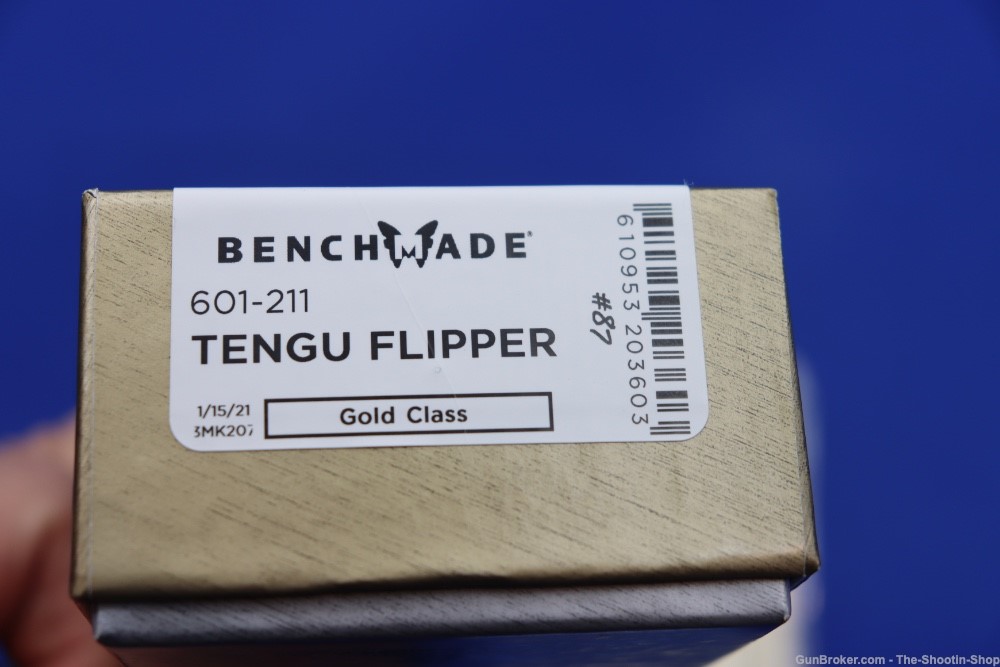 Benchmade GOLD CLASS Tengu Flipper Knife 601-211 NIB #87 DAMASCUS Steel NEW-img-18