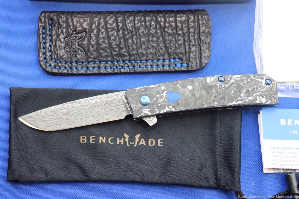 Benchmade GOLD CLASS Tengu Flipper Knife 601-211 NIB #87 DAMASCUS Steel NEW-img-0