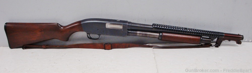 EXCELLENT STEVENS MODEL 620 TRENCH SHOTG0N WWII 12 GA. - RARE-img-0