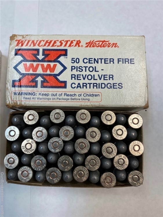  	38 Special Winchester WESTERN X 158 gr Lubaloy 100 Rds MINT NOS-img-2
