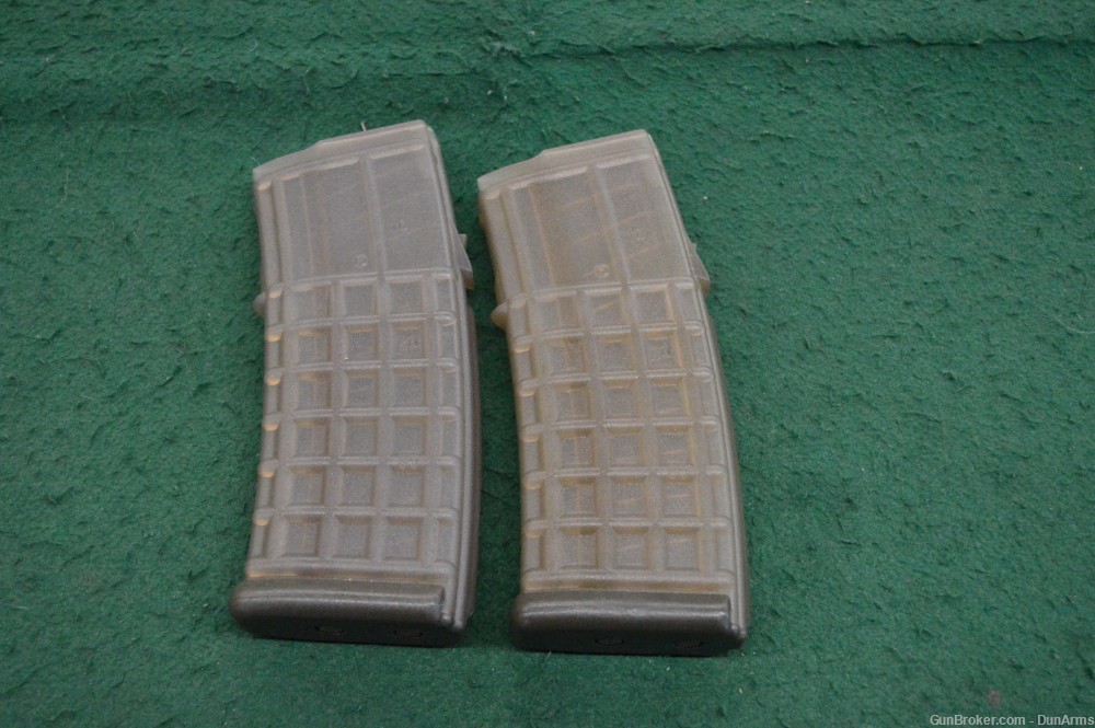 Lot of 2 Pre-Ban Steyr AUG 30rd 5.56 / .223 Rem Waffle Mags Magazines Green-img-6