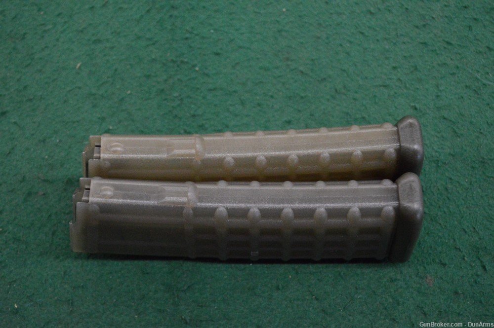 Lot of 2 Pre-Ban Steyr AUG 30rd 5.56 / .223 Rem Waffle Mags Magazines Green-img-7