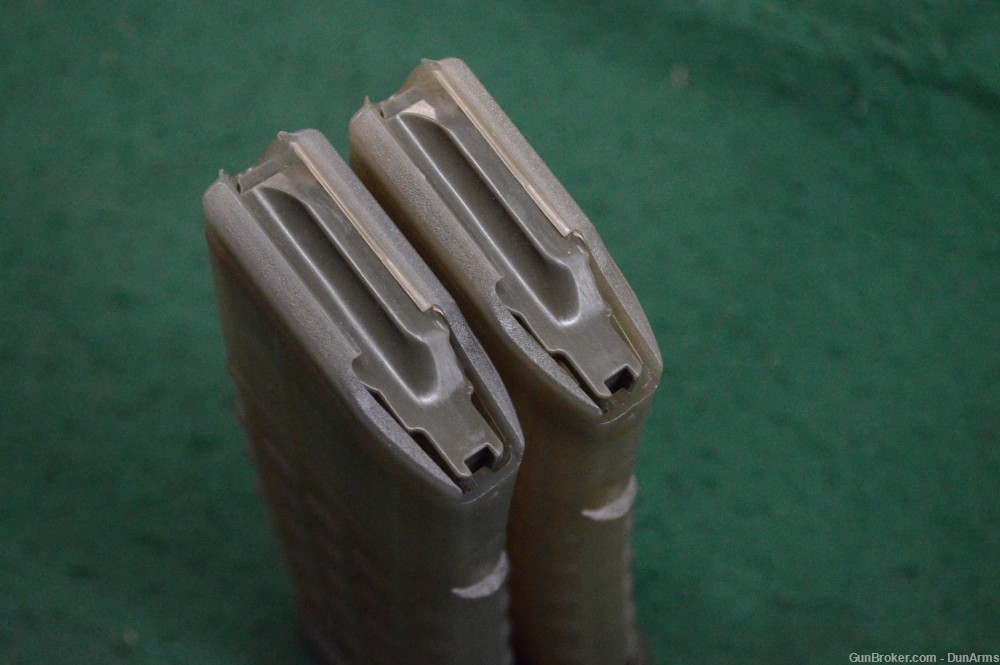 Lot of 2 Pre-Ban Steyr AUG 30rd 5.56 / .223 Rem Waffle Mags Magazines Green-img-8