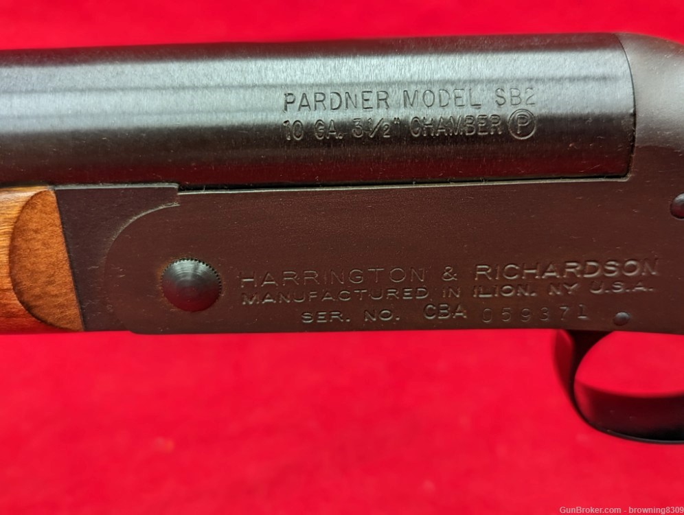 H&R Pardner SB2 10ga Single Shot Shotgun-img-11
