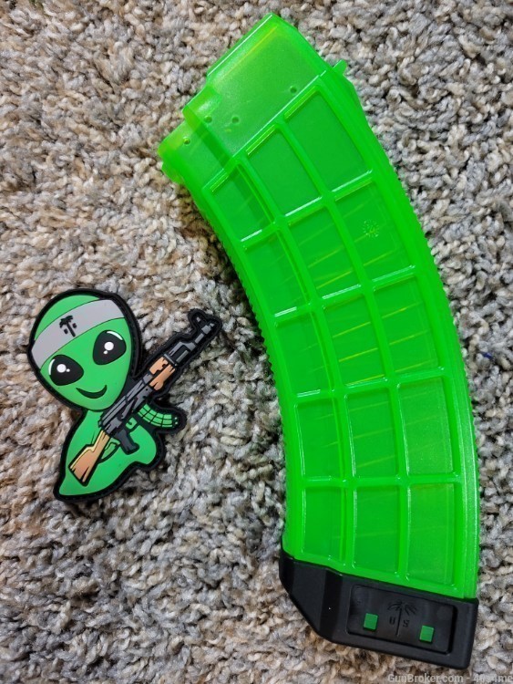 US Palm AK47 Alien green 30rd Magazine with patch special edition 7.62x39-img-1