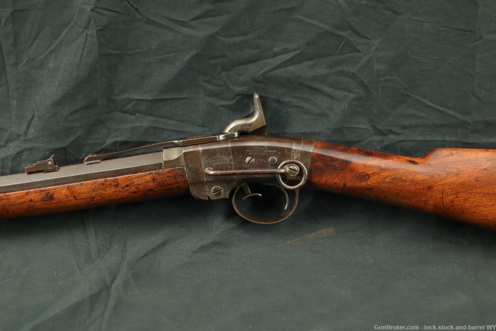 US Union Cavalry Civil War Smith Carbine .50 Cal Percussion Rifle Antique-img-10