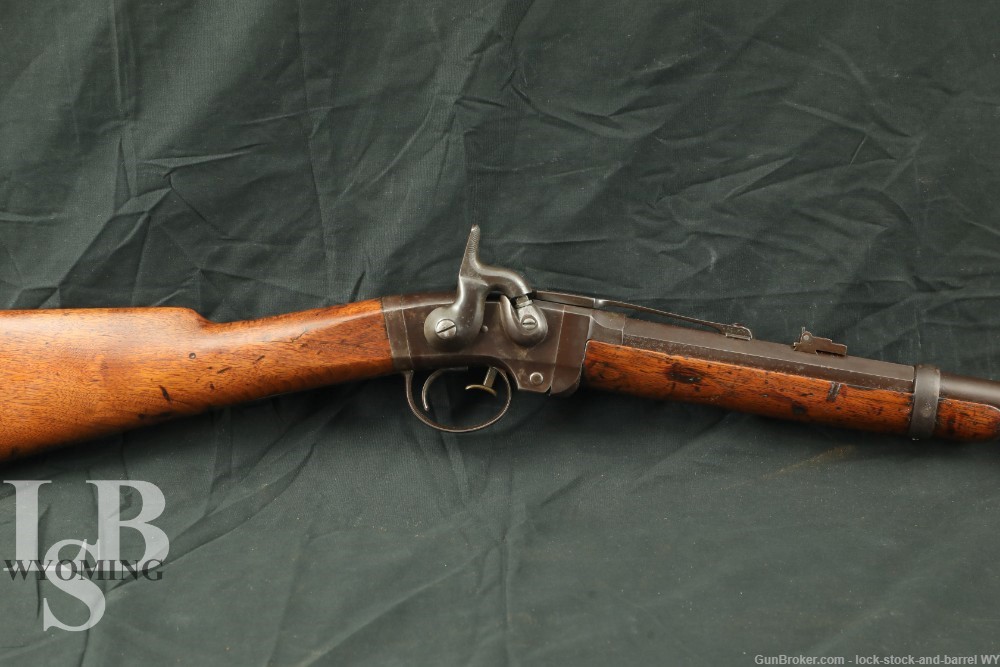 US Union Cavalry Civil War Smith Carbine .50 Cal Percussion Rifle Antique-img-0