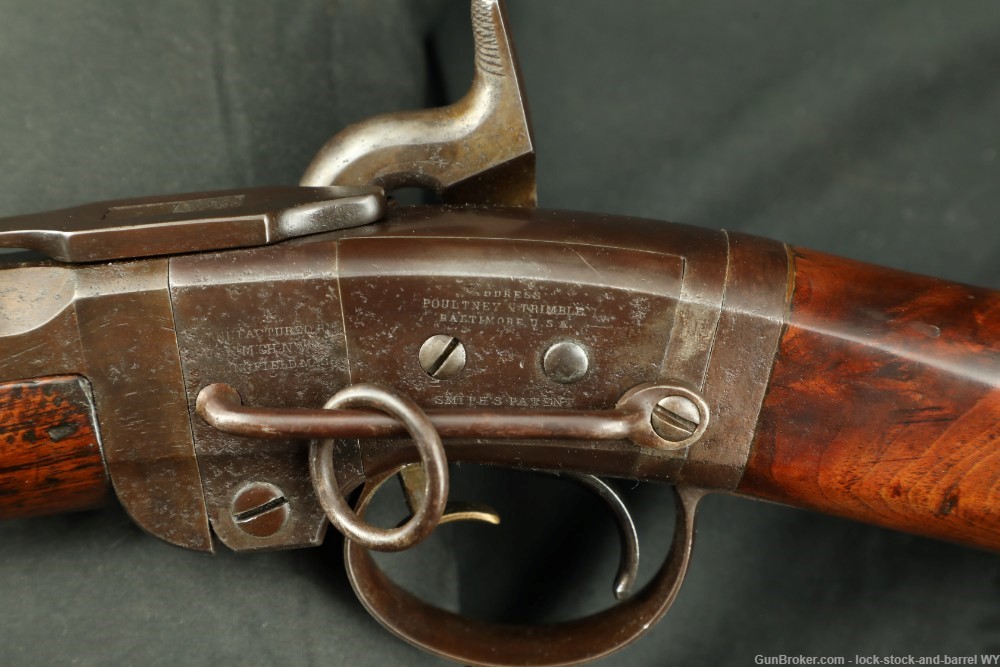 US Union Cavalry Civil War Smith Carbine .50 Cal Percussion Rifle Antique-img-27