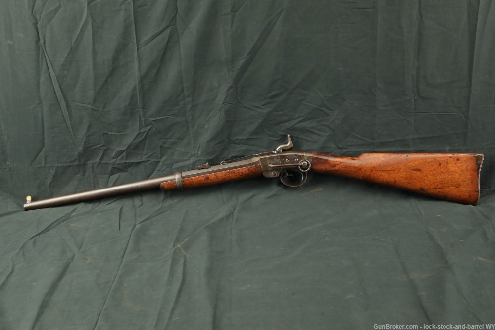 US Union Cavalry Civil War Smith Carbine .50 Cal Percussion Rifle Antique-img-7