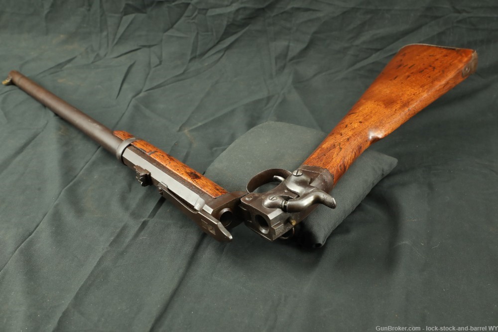US Union Cavalry Civil War Smith Carbine .50 Cal Percussion Rifle Antique-img-23