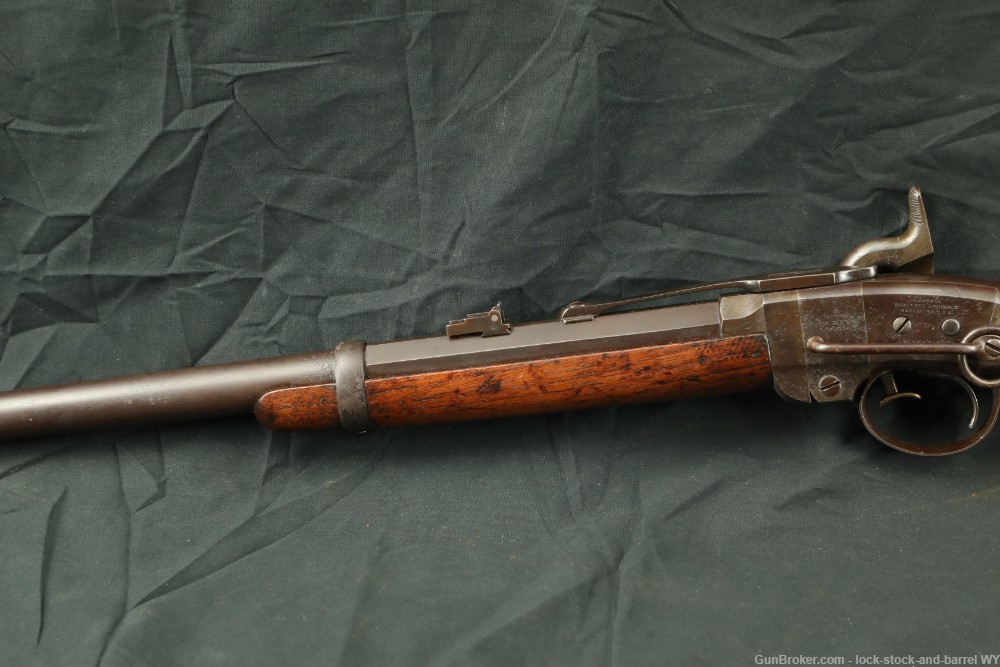 US Union Cavalry Civil War Smith Carbine .50 Cal Percussion Rifle Antique-img-9