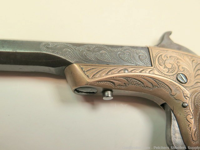 Antique Merwin & Bray New York 22RF Single Shot Derringer Ivory Engraved-img-7