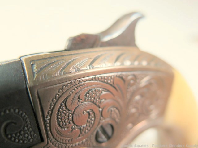 Antique Merwin & Bray New York 22RF Single Shot Derringer Ivory Engraved-img-22
