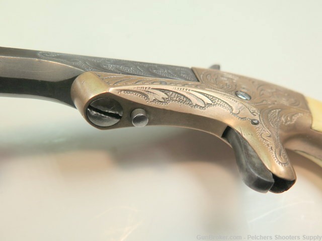 Antique Merwin & Bray New York 22RF Single Shot Derringer Ivory Engraved-img-8