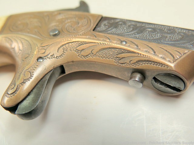Antique Merwin & Bray New York 22RF Single Shot Derringer Ivory Engraved-img-14