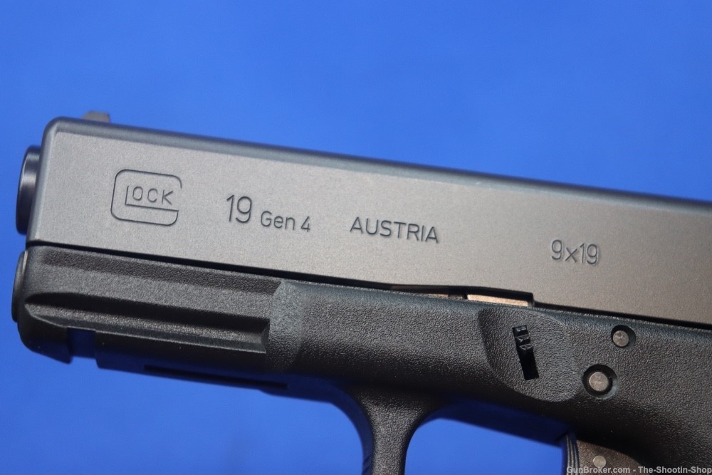 Glock Model G19 GEN 4 Pistol 9MM Luger 4" AUSTRIA MFG 15RD Mags 19 GEN4 BLK-img-14
