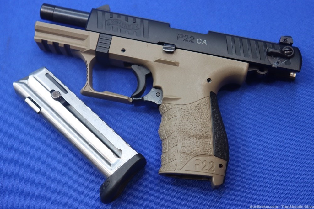 Walther Model P22 CA Compact Pistol 22LR 10RD 2-TONE FDE P22CA SA 22 NR-img-12