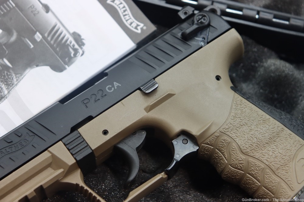 Walther Model P22 CA Compact Pistol 22LR 10RD 2-TONE FDE P22CA SA 22 NR-img-3