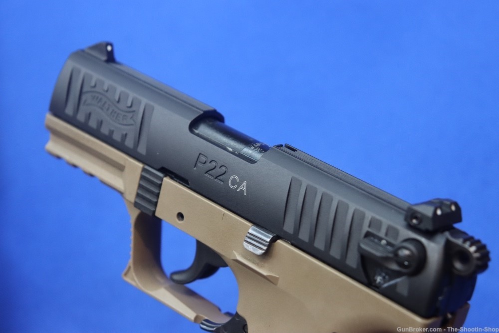 Walther Model P22 CA Compact Pistol 22LR 10RD 2-TONE FDE P22CA SA 22 NR-img-11