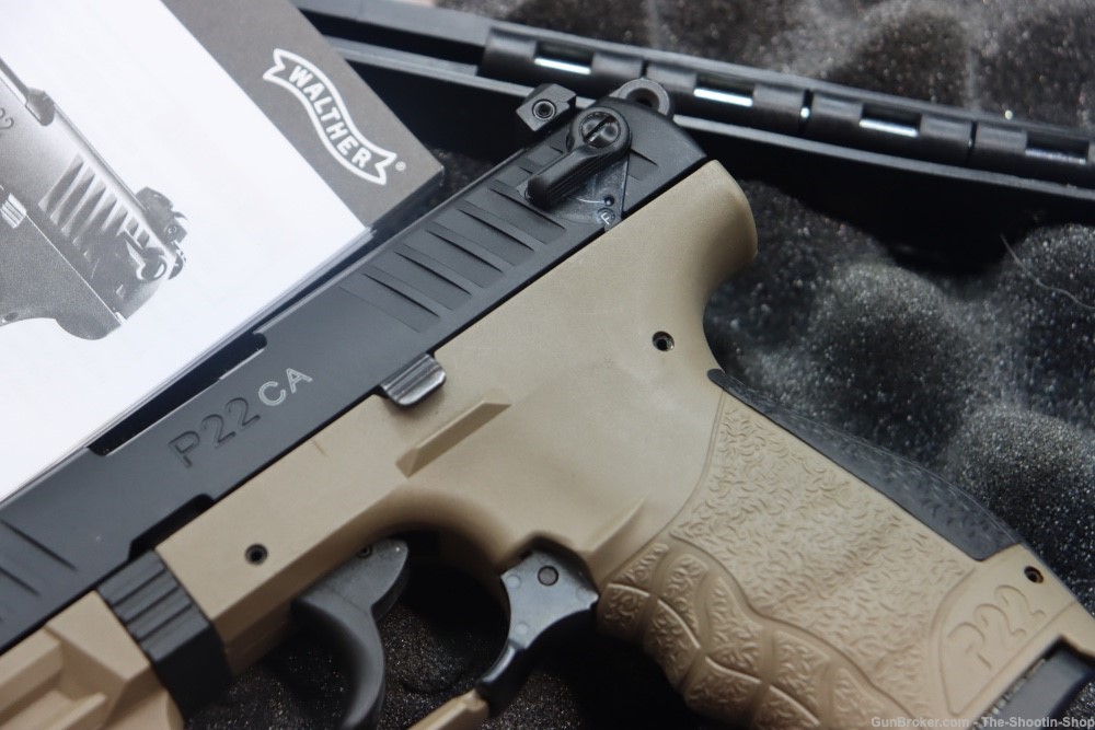 Walther Model P22 CA Compact Pistol 22LR 10RD 2-TONE FDE P22CA SA 22 NR-img-4