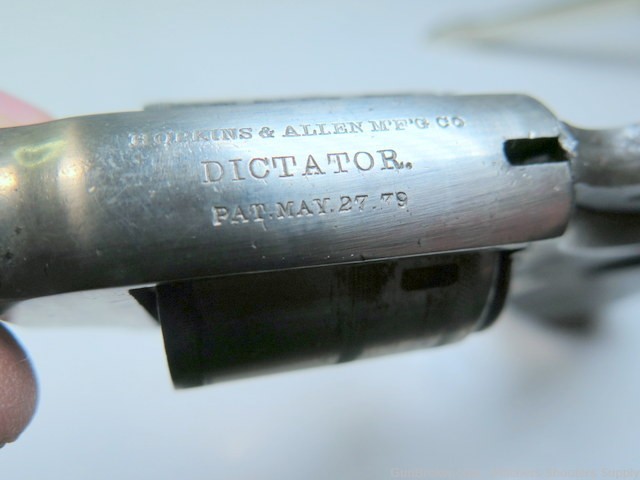 Antique Hopkins & Allen Dictator 32RF 1-1/2 Bbl Spur Trigger Rev Circa 1870-img-1