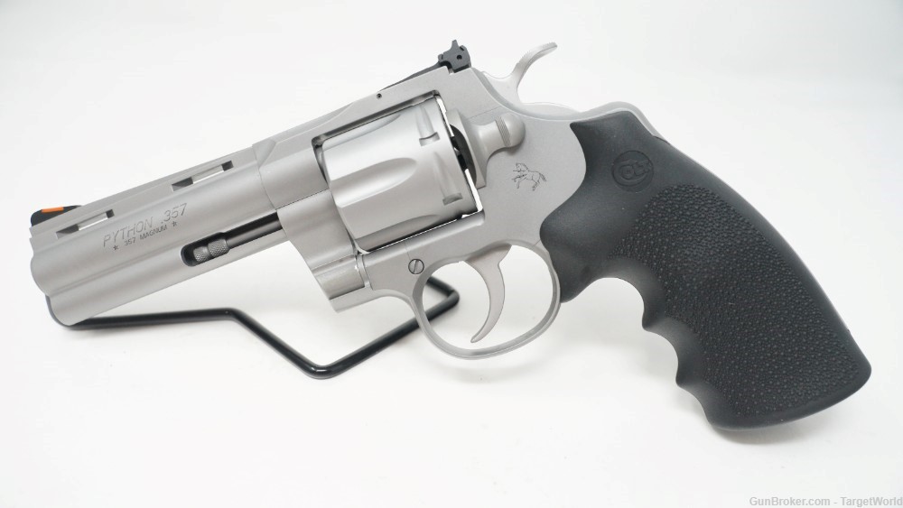 COLT PYTHON .357 MAG MATTE STAINLESS STEEL 4.25" 6 SHOT (COPYTHONSM4RTS)-img-0