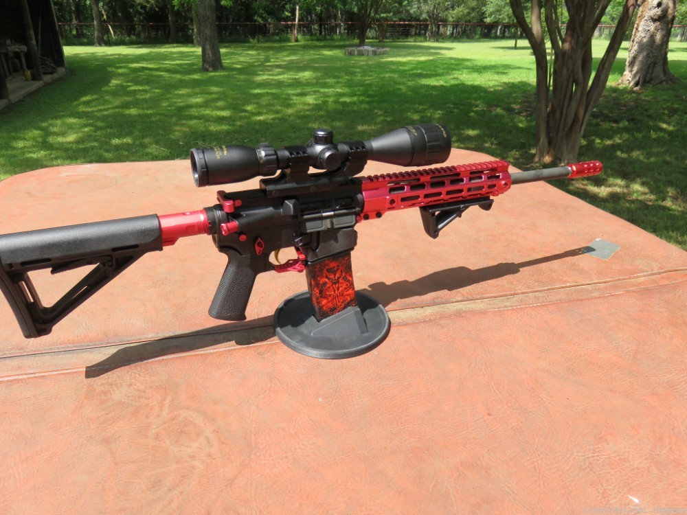 DPMS A-15 5.56 NATO GameKing 3.5-10x44 Scope { Lil Red } Very Nice!-img-2