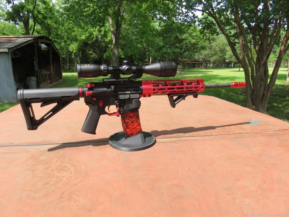 DPMS A-15 5.56 NATO GameKing 3.5-10x44 Scope { Lil Red } Very Nice!-img-0