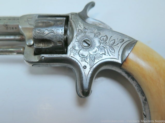 Antique Wesson & Harrington Number 2 22rf Spur Tigger Rev Ivory Engraved-img-4