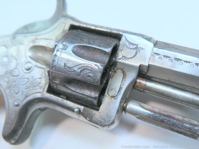 Antique Wesson & Harrington Number 2 22rf Spur Tigger Rev Ivory Engraved-img-12