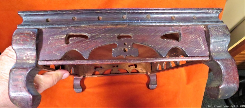 Antique Japanese natural Exotic Rosewood hand carved table-img-7